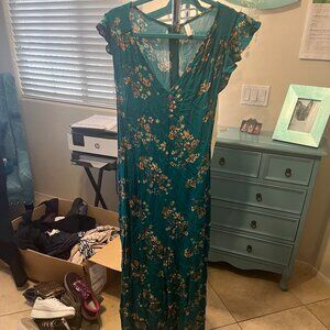 Exhiliration Full Length Romper-Floral-XL-NWT-Has Pockets!